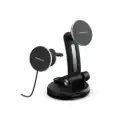 Powerology Airwave Magnetic Wireless Car Charger, Gray