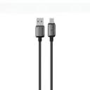 Powerology 1M Zinco Series USB-A to USB-C, Dark Gray