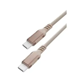 Powerology 1.2M 60W USB-C to USB-C Cable, Desert Titanium
