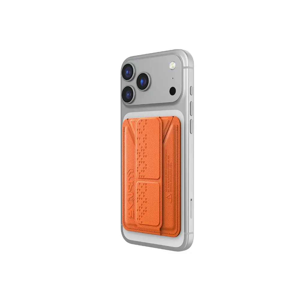 Skinarma Haxa Kado Magsafe Card Holder with Grip Stand, Orange