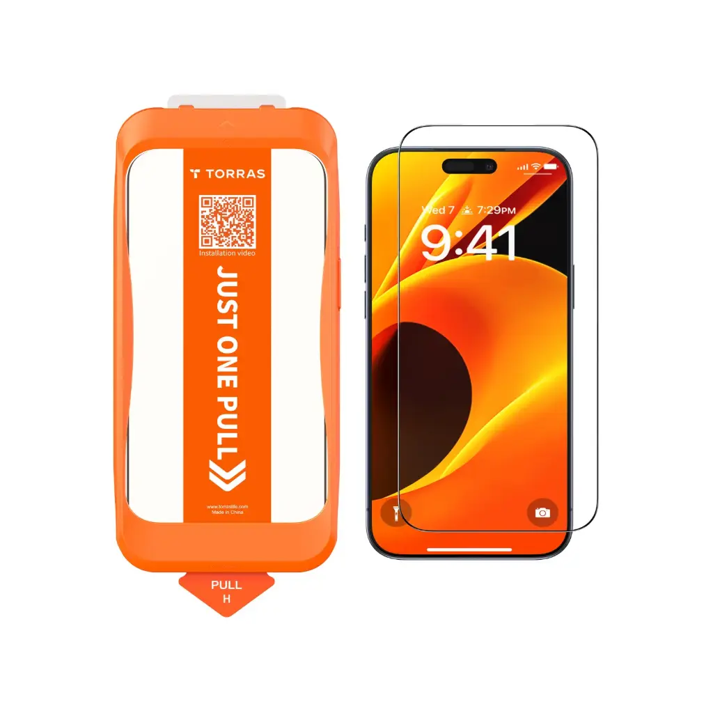 Torras iPhone 17 Pro Max Tempered Glass Screen Protector, Clear