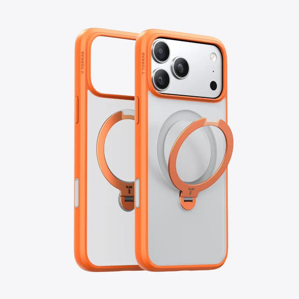 Torras iPhone 17 Pro Ostand 360° Kickstand, Horizon Orange