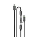 Powerology Argos Dual USB-C Cables with Connector, Grey