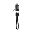 Porodo Chargeloop Keychain Data Cable USB-C to USB-C, Black