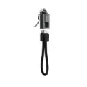 Porodo Chargeloop Keychain Data Cable USB-C to Lightning, Black