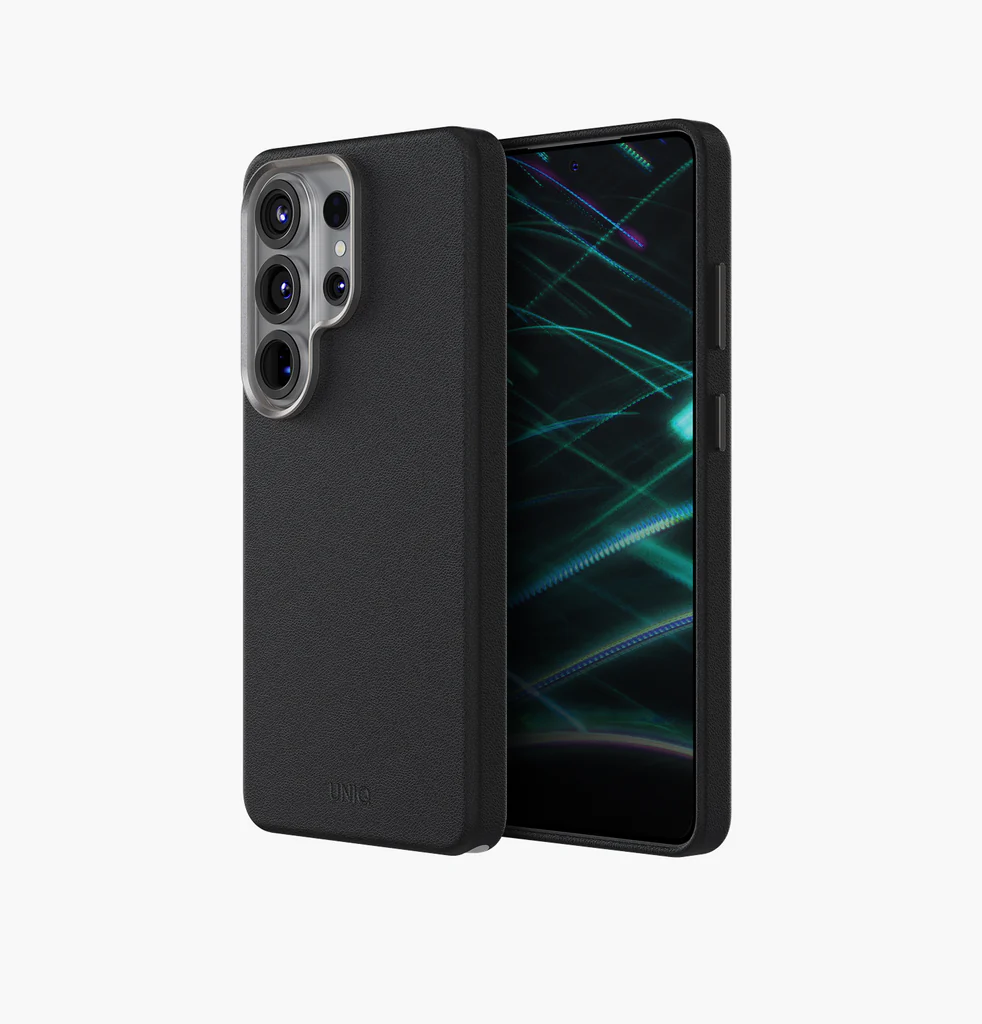UNIQ Lyden S26 Ultra Premium Leatherette Case, Black