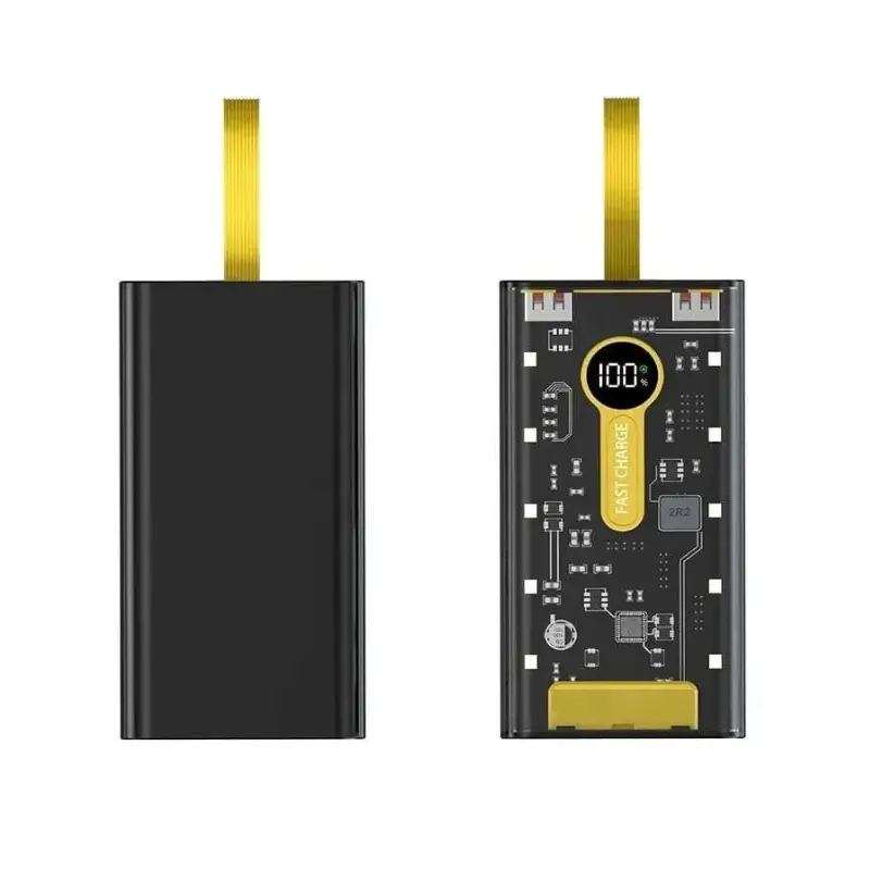 Super Fast Charge 20K MAh LED Digital Display Powerbank, Black