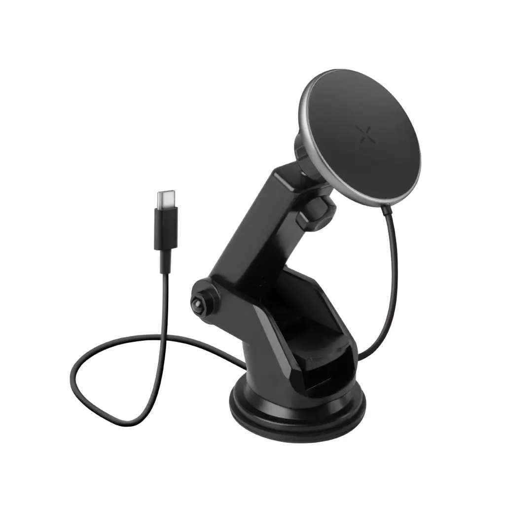 Energea Magsafe Car Mount & Charger, Gunmetal