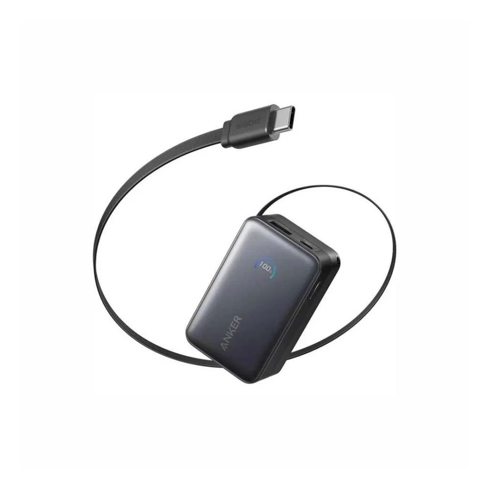 Anker 10K 45W Nano Powerbank Built-In USB-C Cable, Black