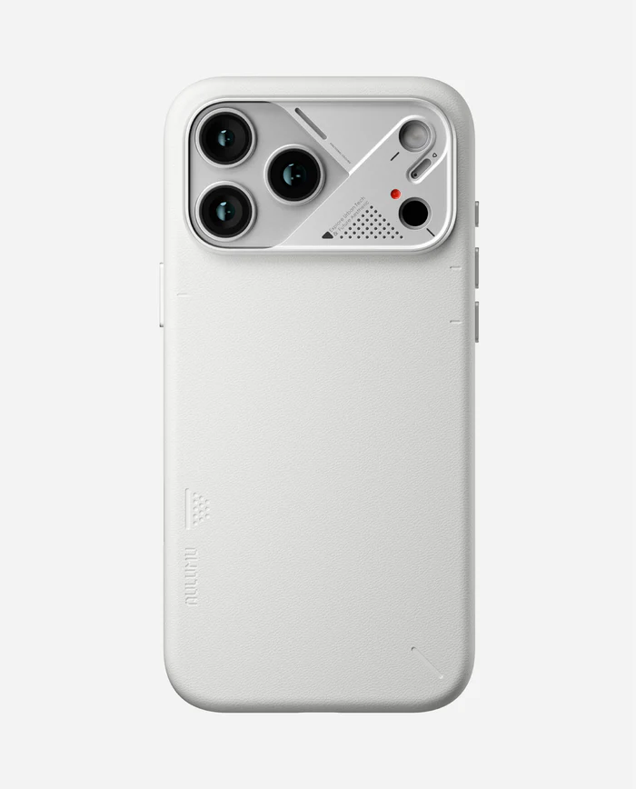 AULUMU iPhone 17 Pro Max Vegan Leather Case, White