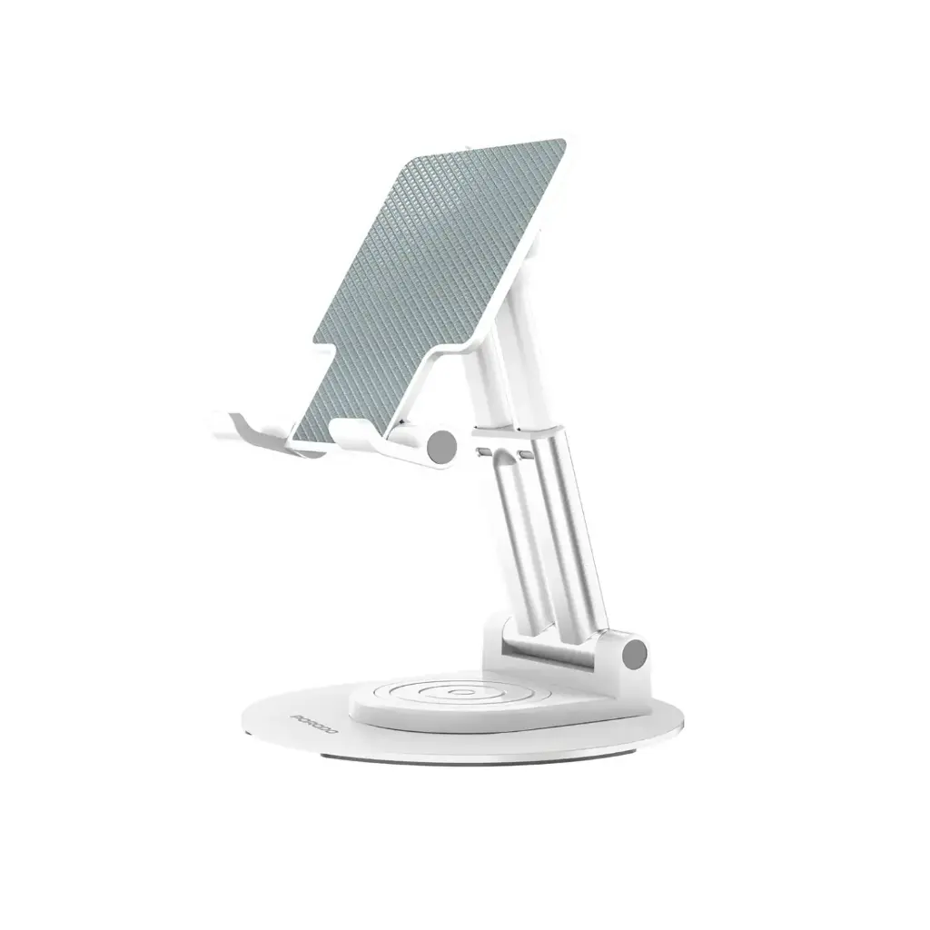 Porodo Foldable Phone & Tablet Desk Stand, White