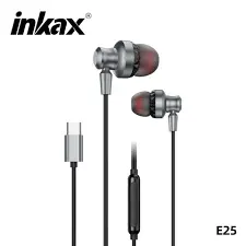 Inkax E25 Tpye C Earphones, Black