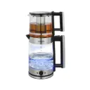 LePresso ThermoBrew 1.8L Electric Kettle with 1.2L Turkish Tea Maker, Black