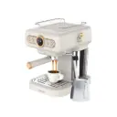 LePresso Retro Coffee Machine with 15 bar ULKA Pump 1.2L, White