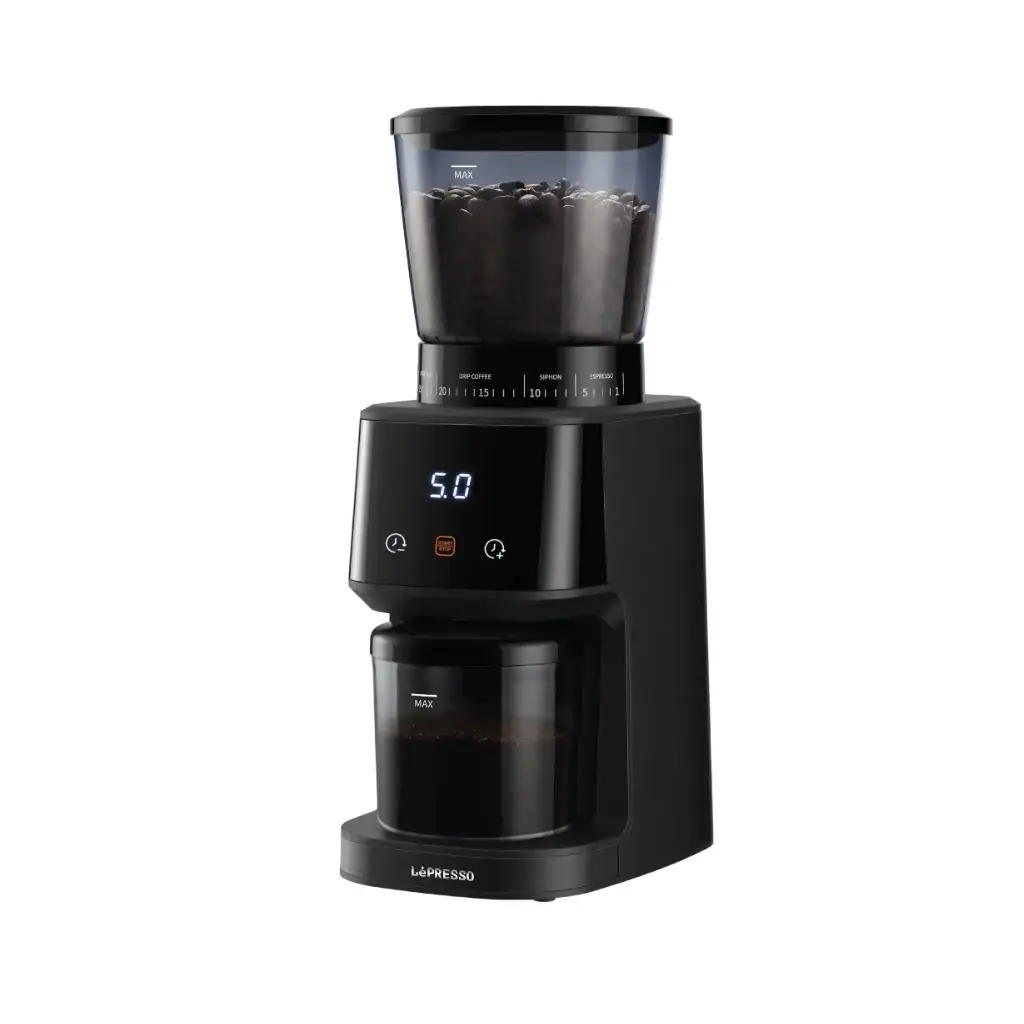 LePresso Conical Burr Grinder, Black