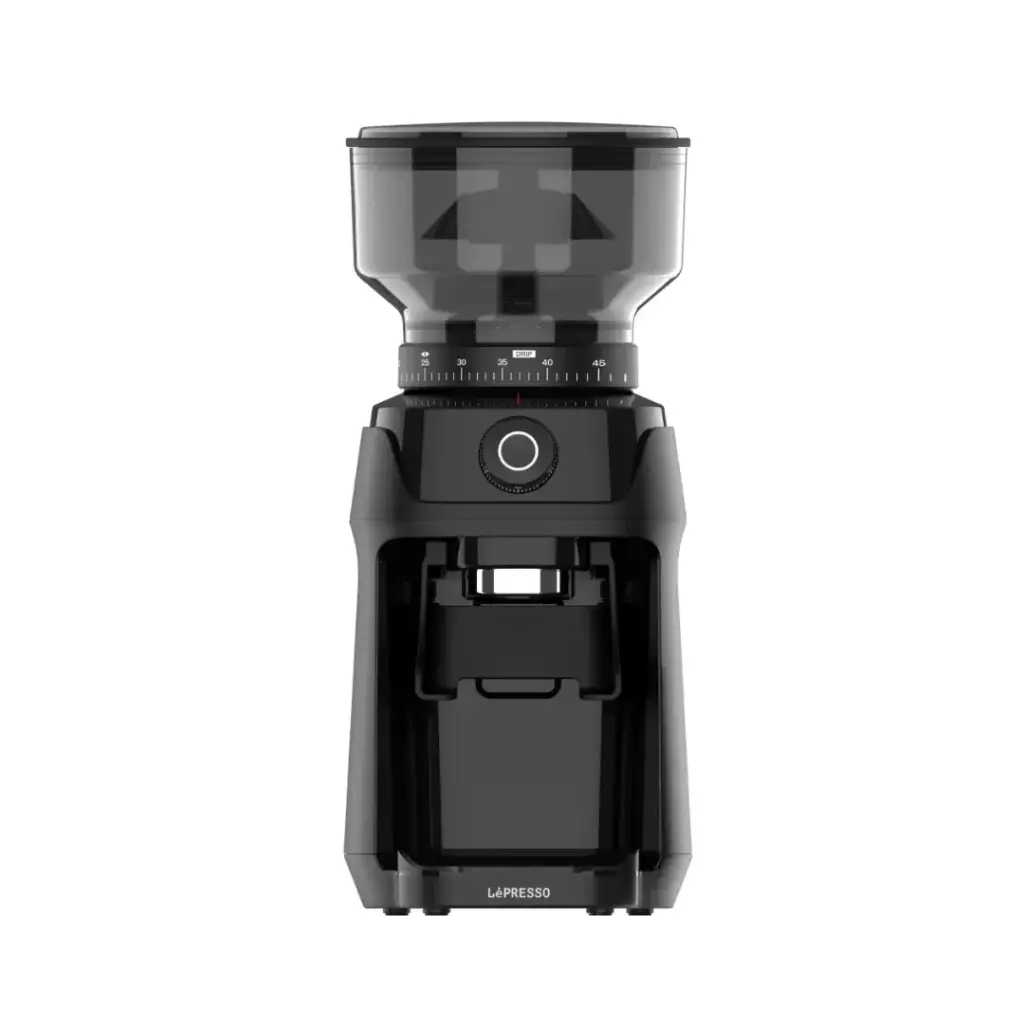 LePRESSO Macinare Stainless Steel Burr Grinder, Black