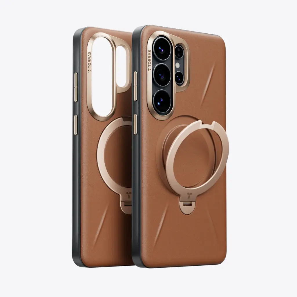 Torras S26 Ultra Ostand Q3 VegSkin, Amber Brown