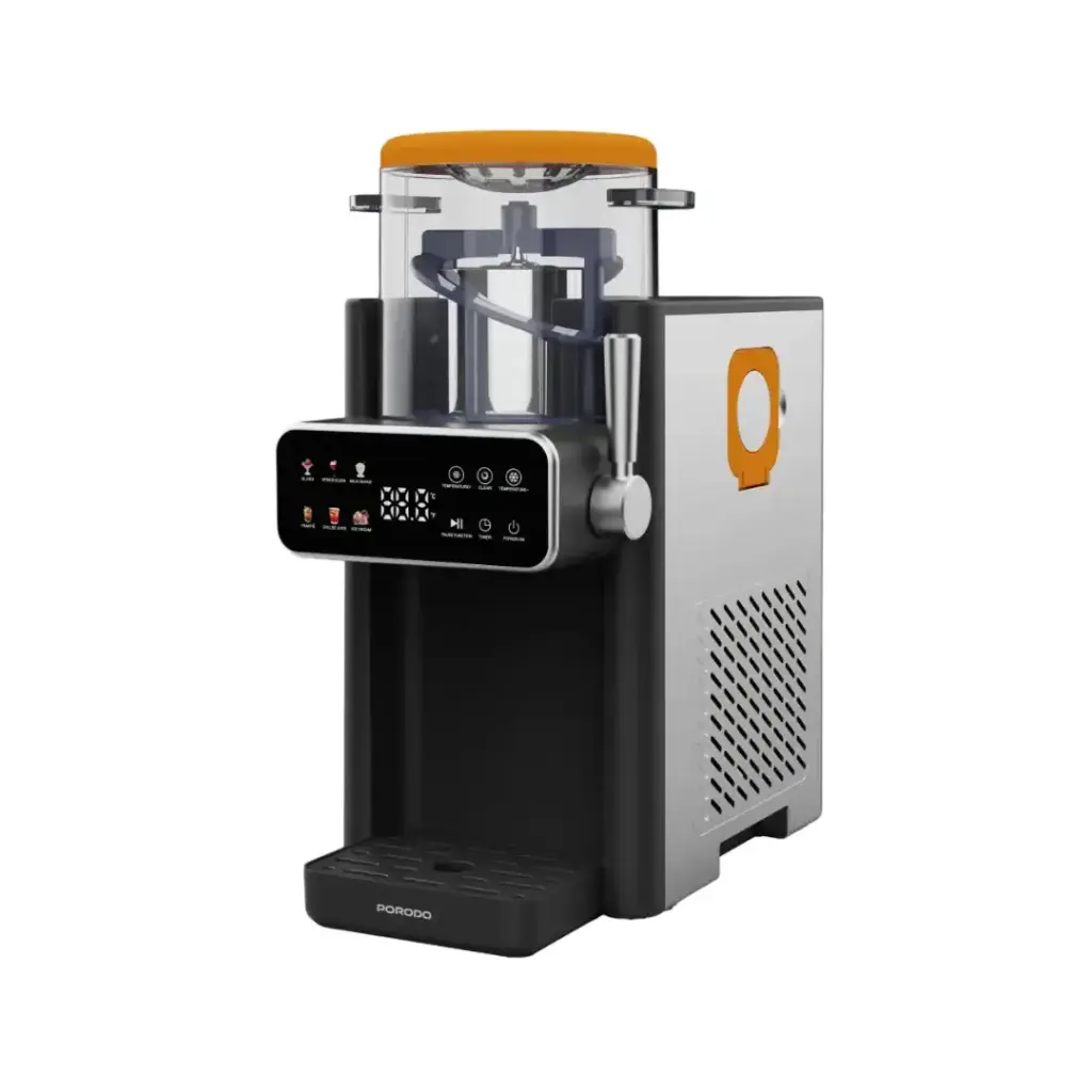 Porodo Lifestyle Ice Cream & Slushie Maker, Black | Orange