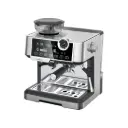 Lepresso Dual Boiler Espresso Machine with Conical Grinder & Pressure Gauge, Silver