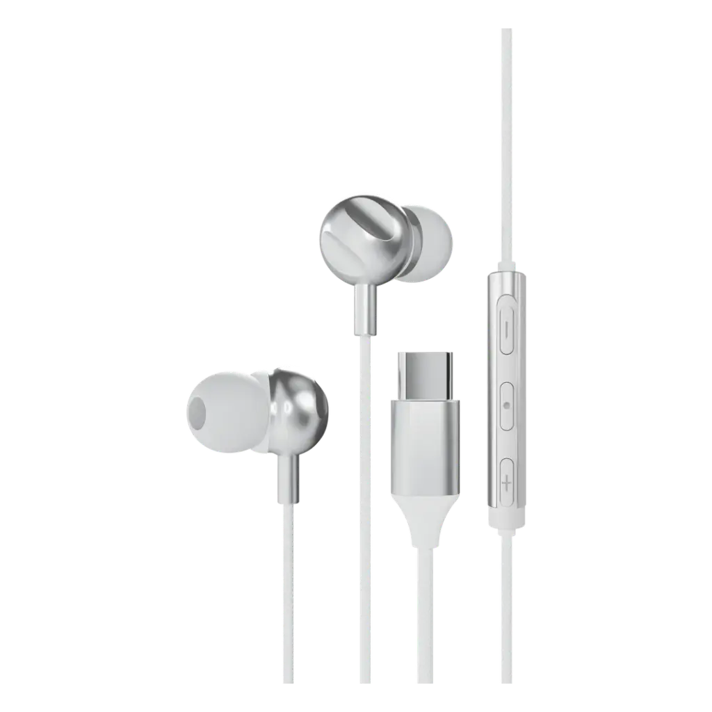 Powerology Type-C Filo High-Fidelity Earphones, White