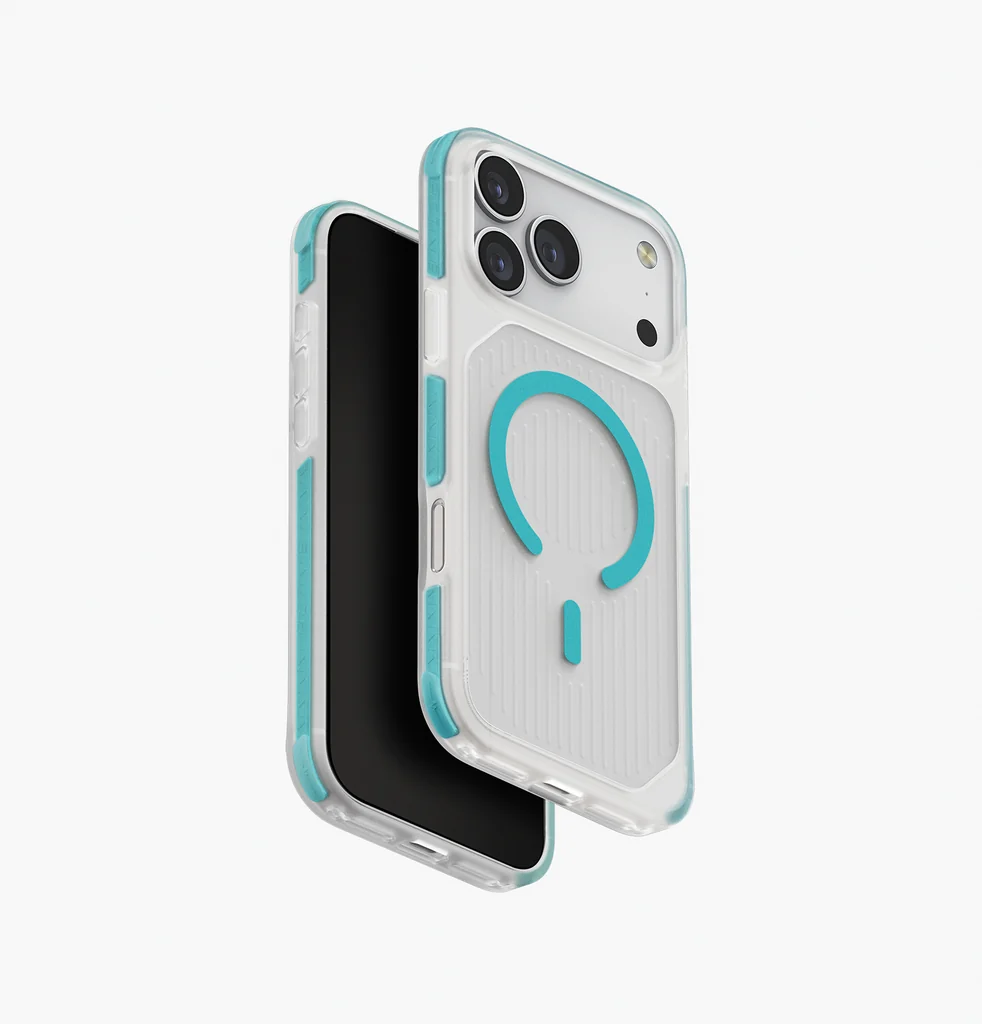 UNIQ Combat iPhone 17 Pro, Frost Clear | Turquoise