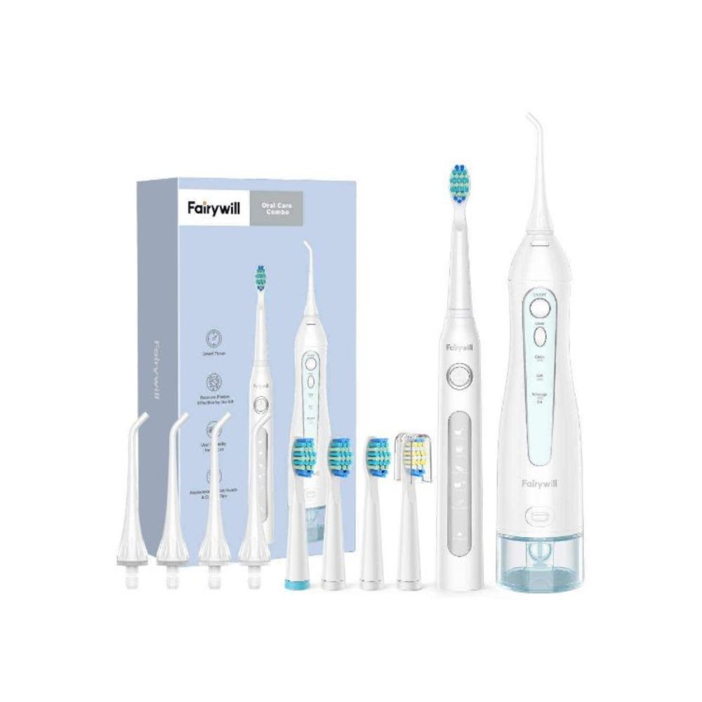 Fairywill Electric Toothbrush & Oral Irrigator, White
