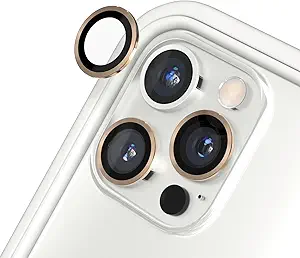 MRYES  iPhone 12 Pro Camera Lens Protector Aluminiuam Pure Gold