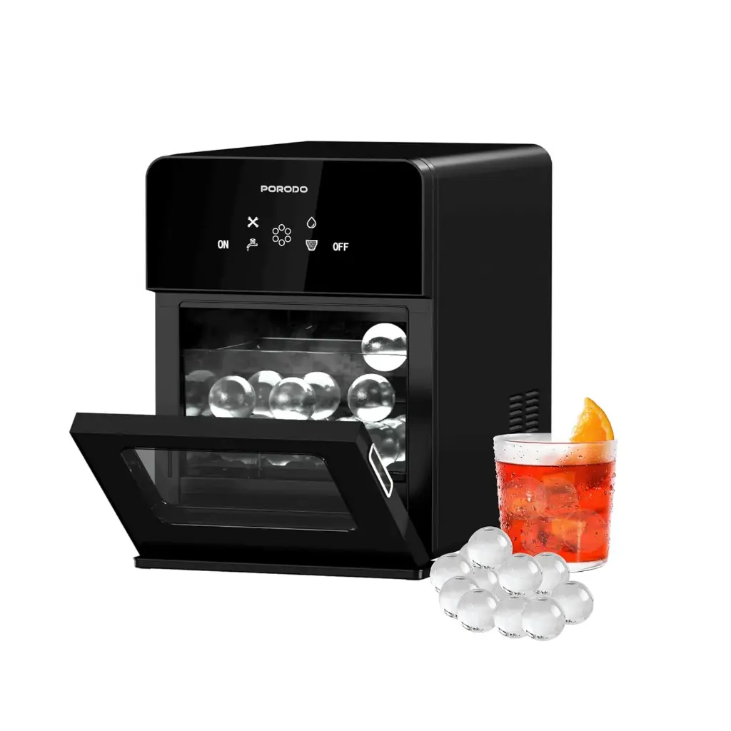 Porodo 260W Dual Sphere Ice Maker, Black