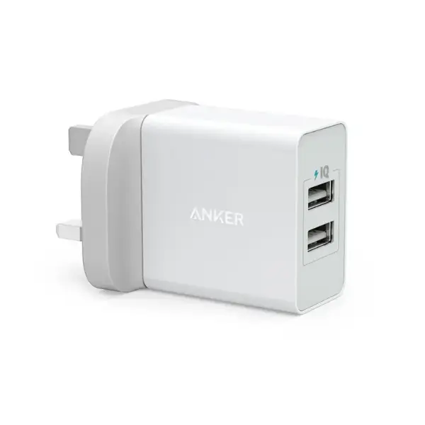 Anker Powerport 24W 2 USB Port Wall Charger White