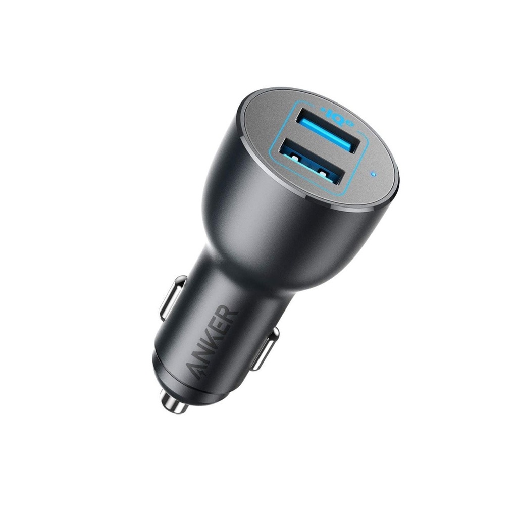 Anker 36W 2 Port Alloy PowerDrive III Car Charger Black
