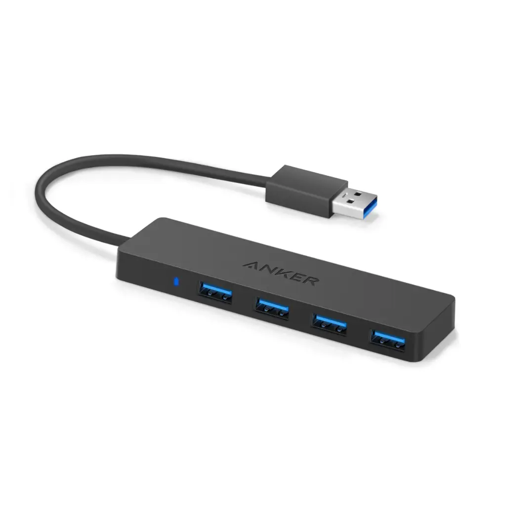Anker Ultra Slim 4-Port USB 3.0 Data Hub, Black