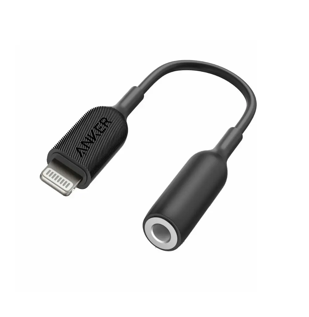 Anker 3.5mm Audio Adapter with Lightning Connector, Black