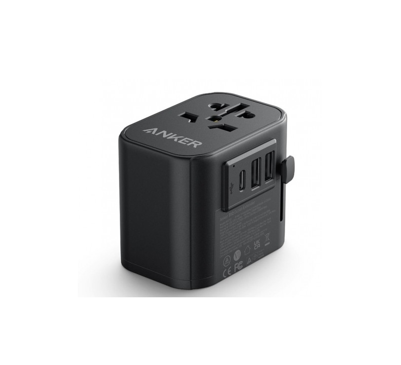 Anker 30W PowerExtender US-C Travel Adapter, Black