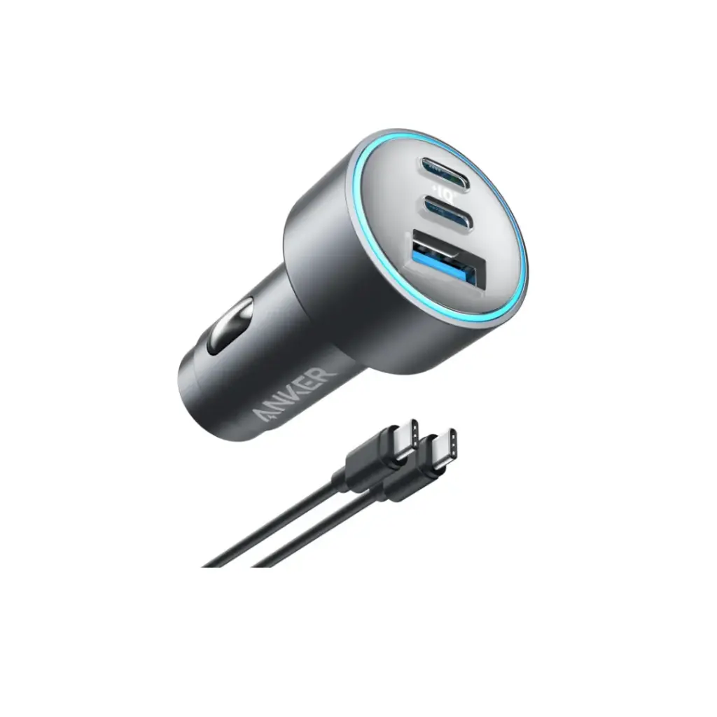 [B2736H11] Anker 335 67W 3-Port Car Charger, Gray