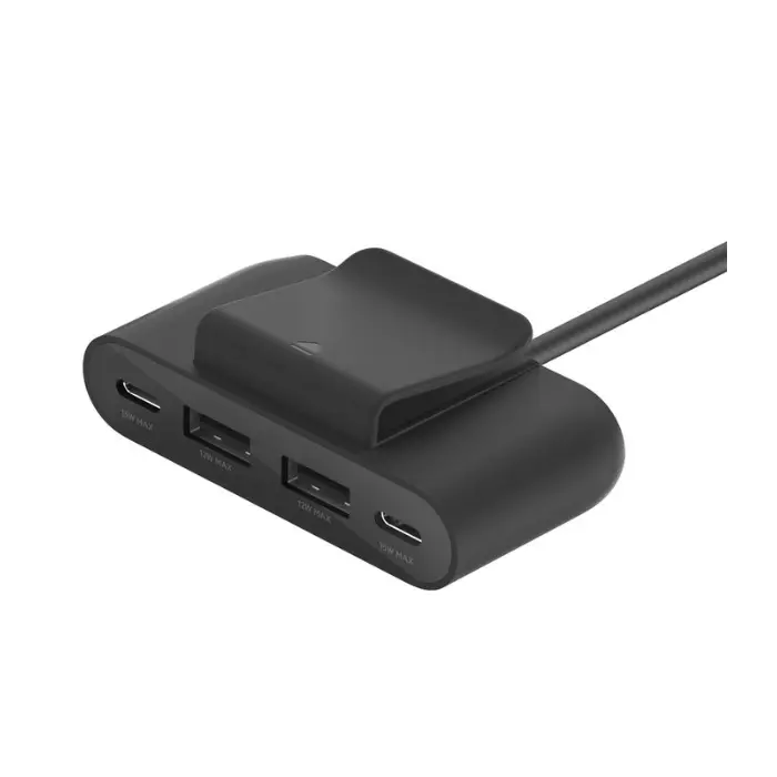 [BLK-BUZ001BT2MBKB7] موسع طاقة يو اس بي بأربع منافذ بوست تشارج من بلكين - لون أسود