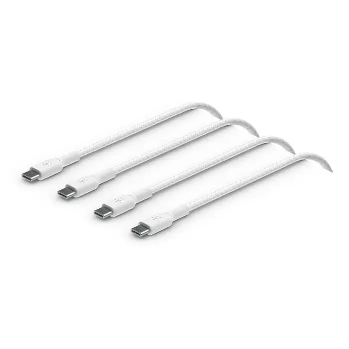 [BLK-CAB004BT1MWH2PK] Belkin 1M BoostCharge USB-C to USB-C Cable (2 Pack), White