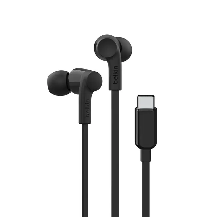 [BLK-G3H0002BTBLK] Belkin SoundForm Wired Earbuds with USB-C Connector, Black