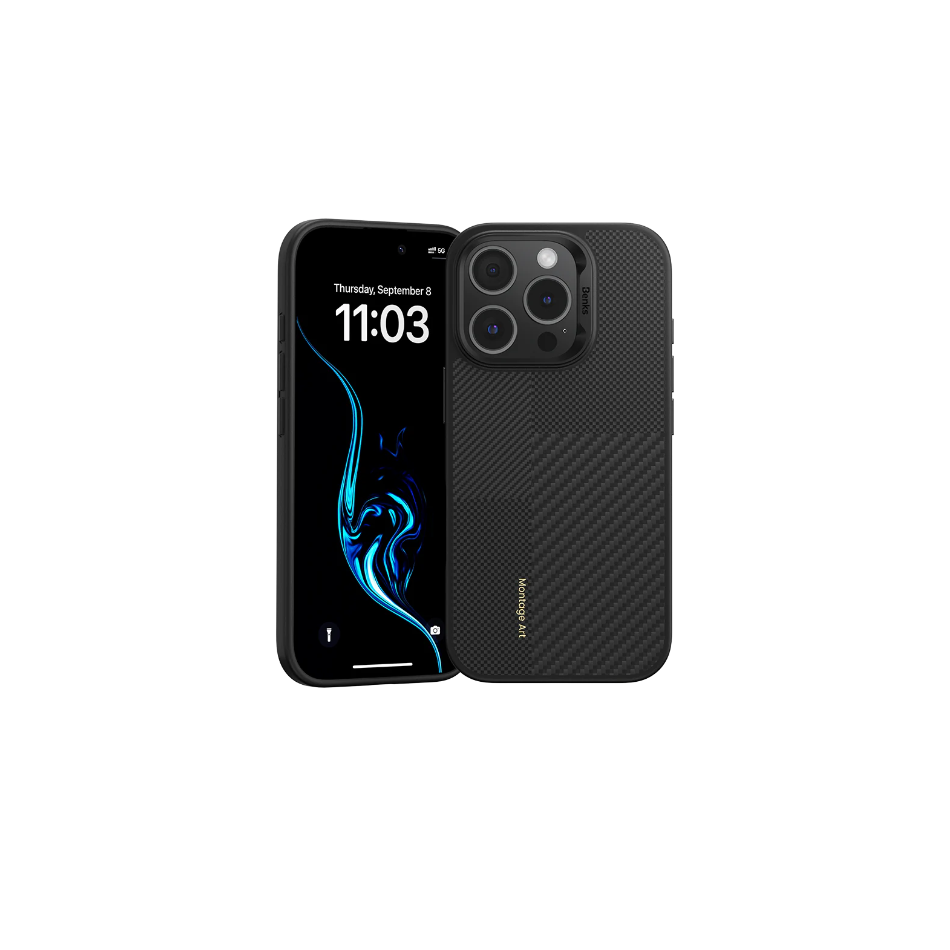 [C.K.FL.AP.BK.MA65] Benks Montage Kevlar with TPU Edge iPhone 16 Pro
