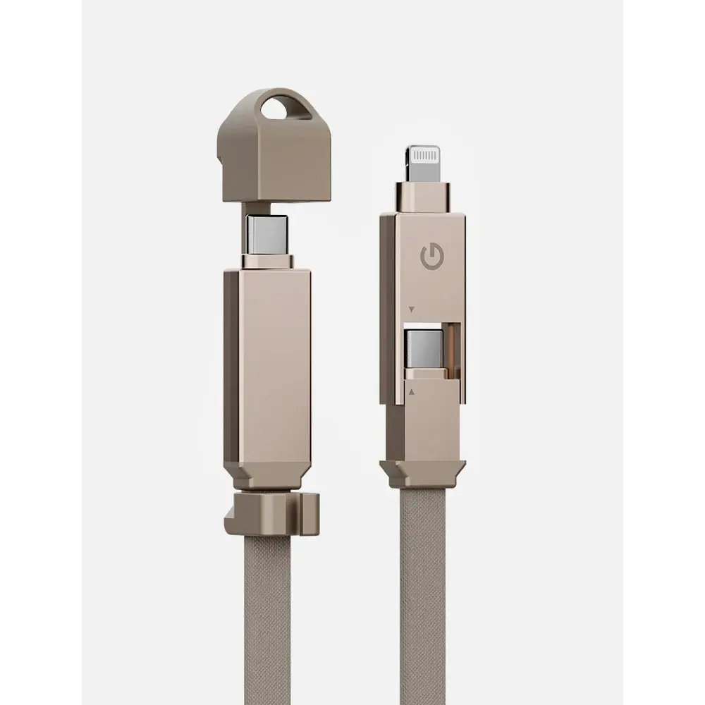 [CBL-60SHTH-GLD100] كابل 2 في 1 USB-C إلى USB-C + Lightning 1 متر من إنيرجيا شيث