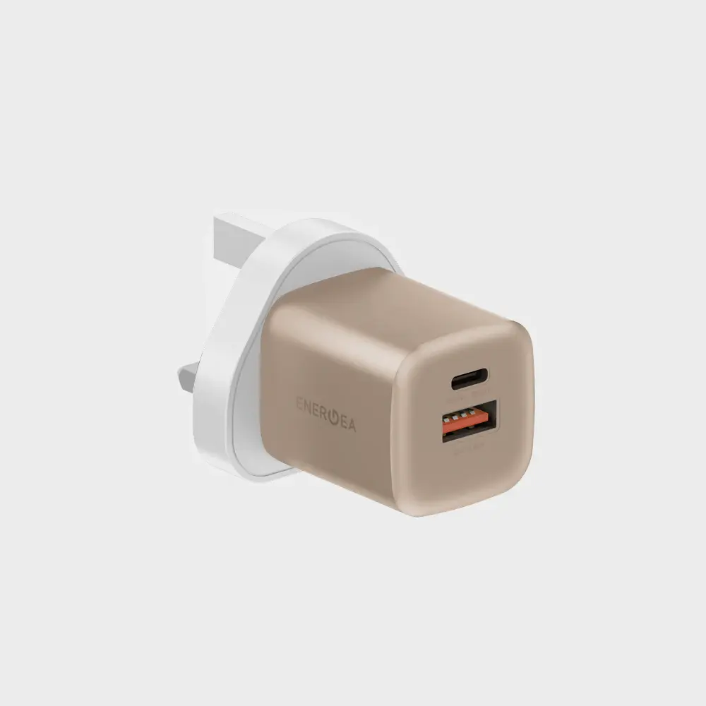 [CHR-AC-GAN35GLDUK] Energea Ampcharge USB-C USB-A 35W Wall Charger, Gold