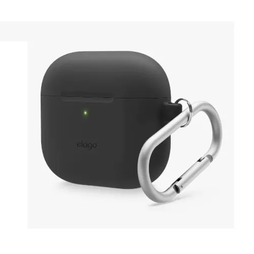 [EAP4SC-HANG-BK] Elago AirPods 4 Silicone Hang Case, Black