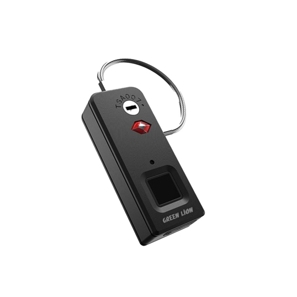 [GNMFPPDLKBK] Green Lion Mini Fingerprint Padlock, Black