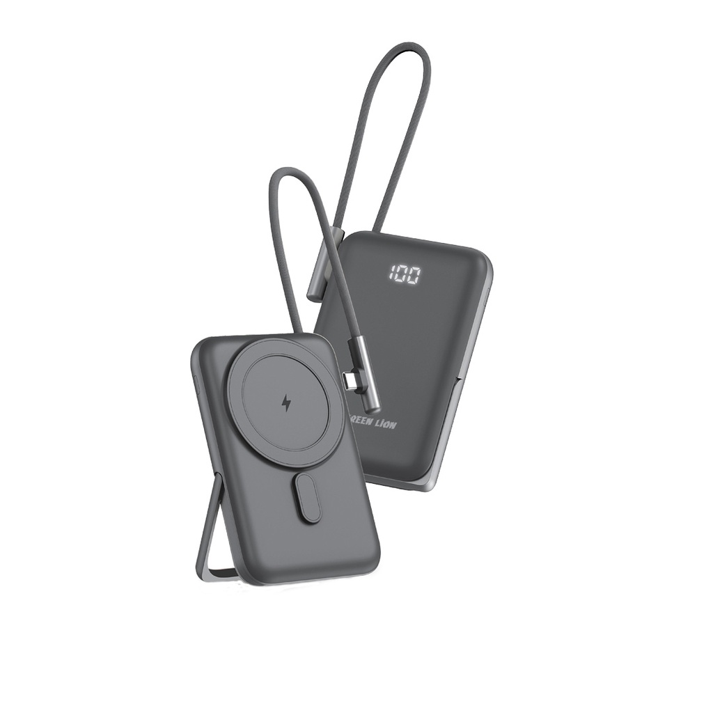 [GNMTMAGPBBK] Green Lion 10K Monte Carlo MagSafe Power Bank, Black