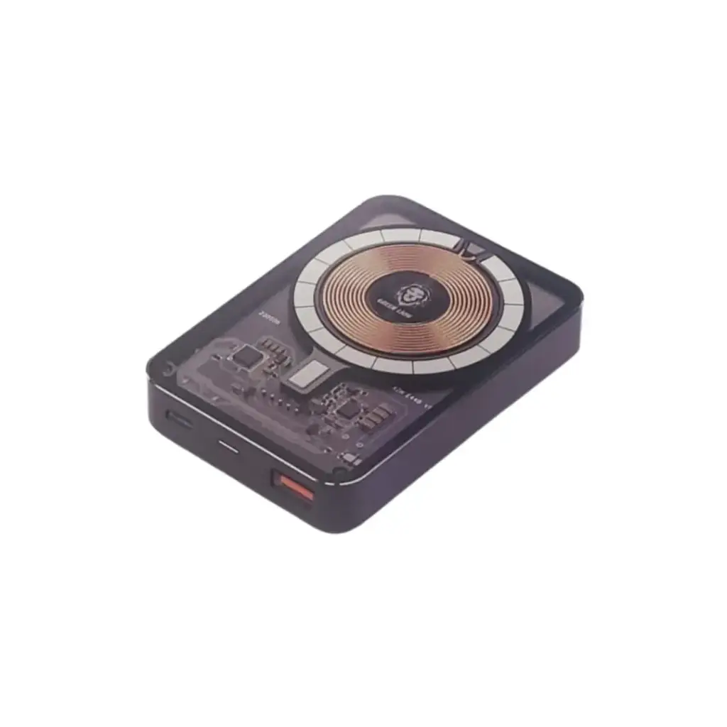 [GNTPMGPBBK] Green Lion 10K Transparent MagSafe Power Bank