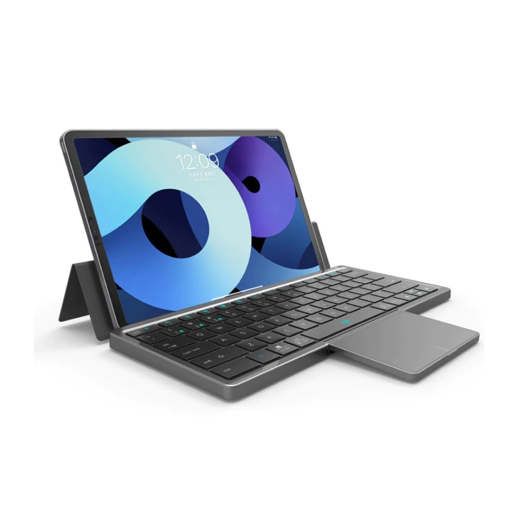 [KF8700GY] New Concept KF8700 Keyboard with Rotatable Touchpad, Gray