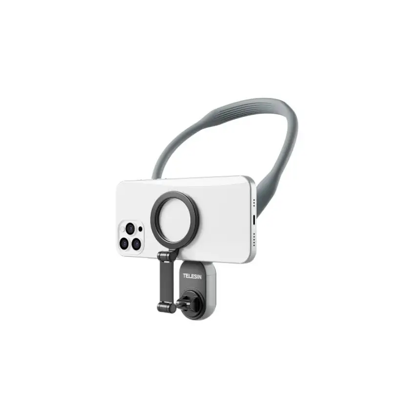 [MNM-001] Telesin Magsafe Magnetic Neck Holder Selfie Stick, Grey