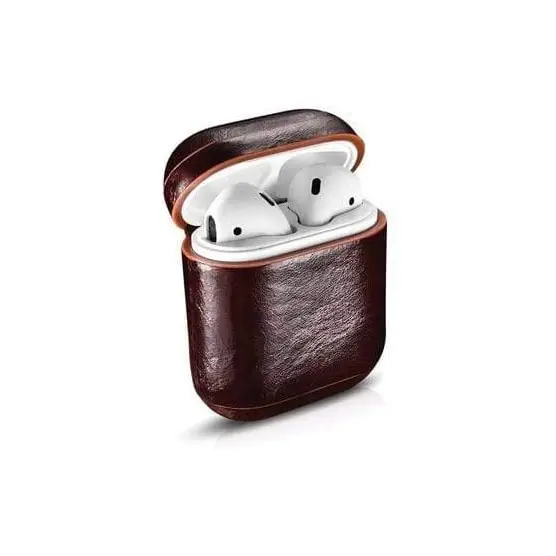 [MP2559] More.Plus AirPods Oil Wax Leather Case Coffee