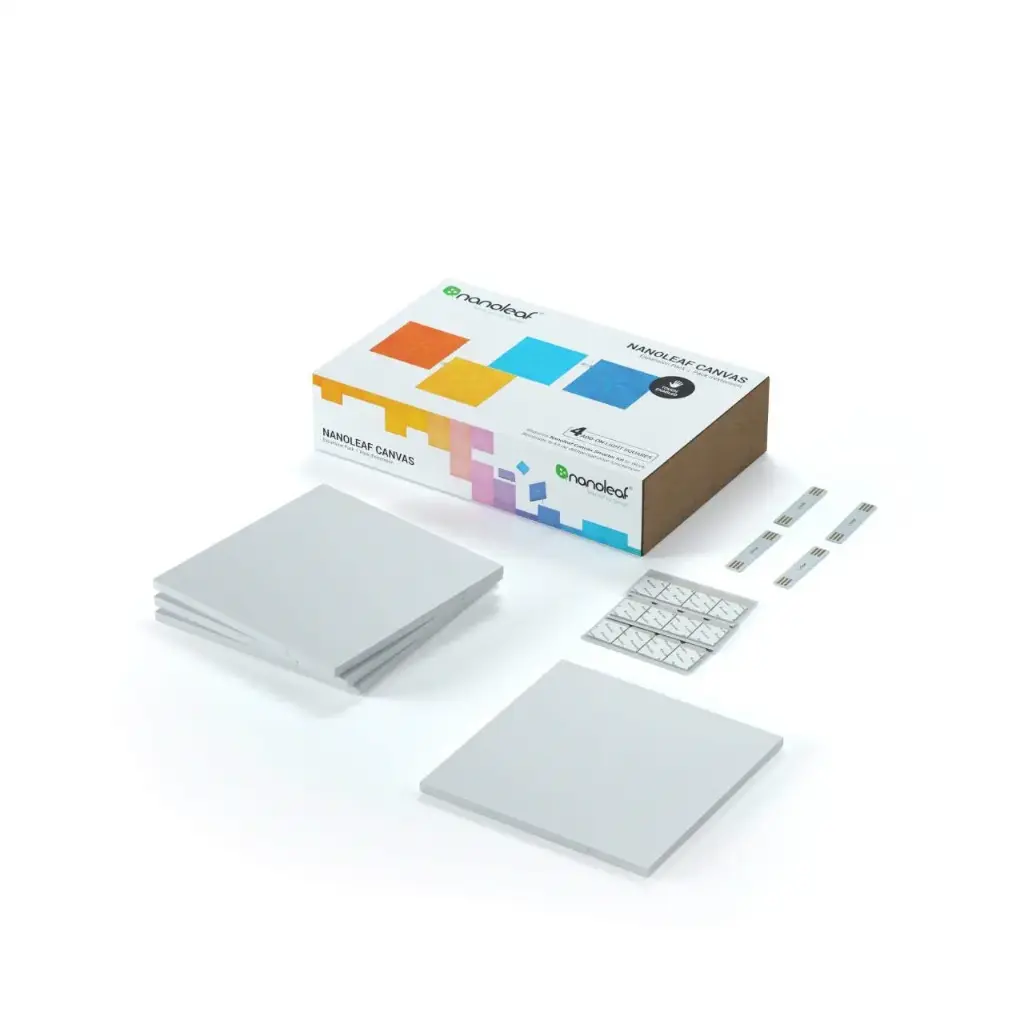 [NL29-0001SW-4PK] NANOLEAF CANVAS SQUARE WHITE EXPANSION 4 PACK, SQUARES ONLY