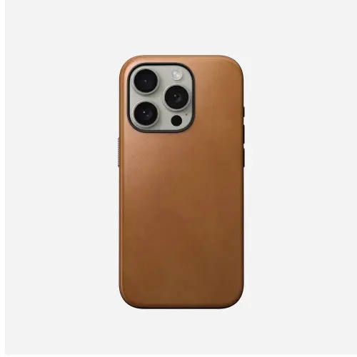 [NM01615385] NOMAD IPHONE 15 PRO MODERN LEATHER, ENGLISH TAN