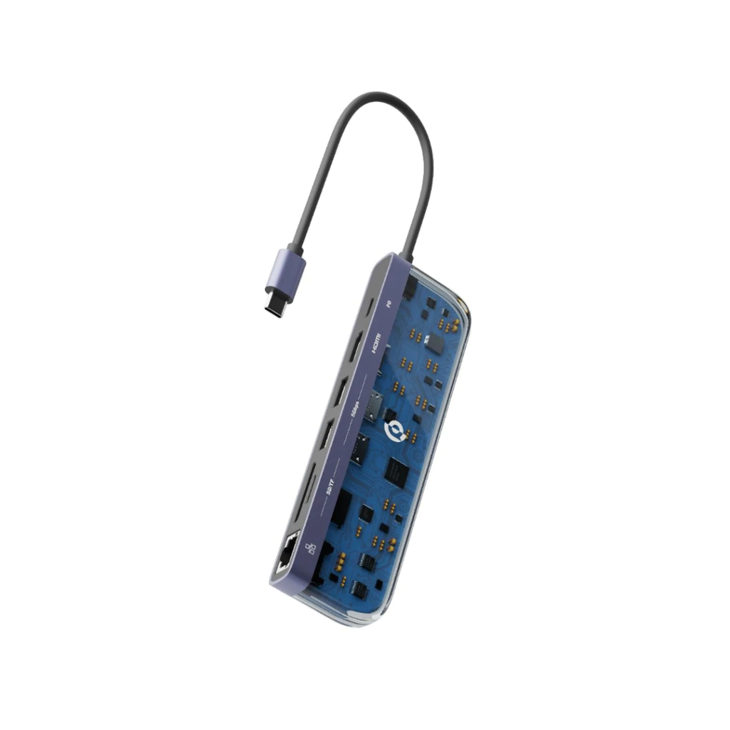 [P71USHTP] Powerology PD100W 7-in-1 USB-C Multi Hub, Gray